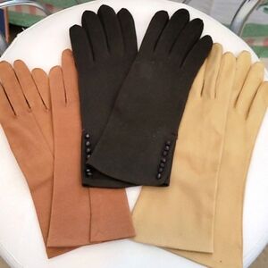 Vintage 1950s Cresendoe Leather Tailored Gloves